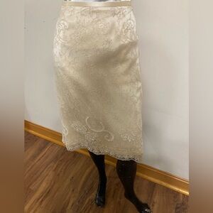 Elegant Cream Lace, Beaded Skirt
Item# TSsk16